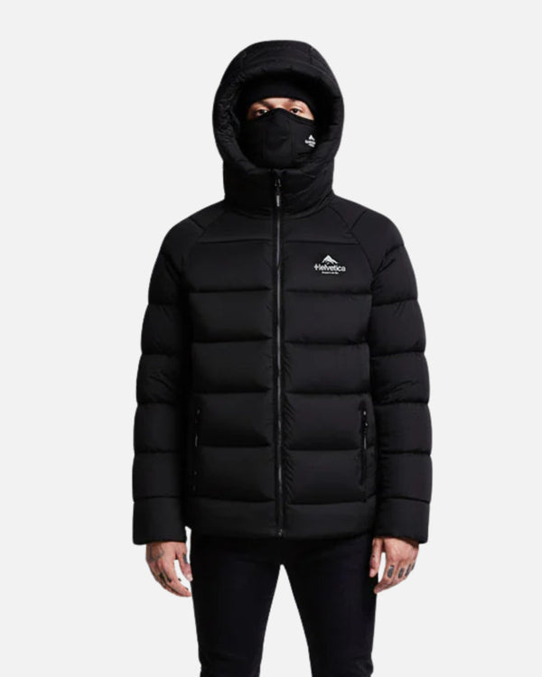 Doudoune avec cagoule intégrée Helvetica Sniper - Noir