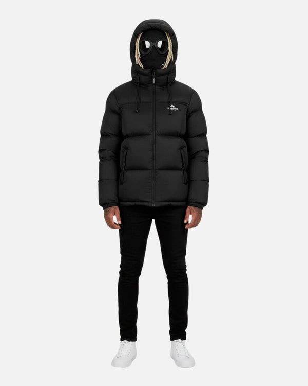 Doudoune avec Cagoule Intégrée Helvetica Middle Block II - Noir