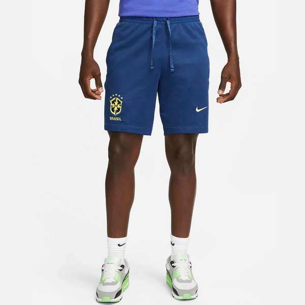 Short d'entrainement Brésil Travel - Bleu/Jaune