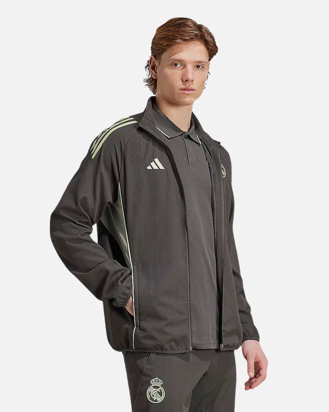 Veste de survêtement Real Madrid Tiro 25 - Kaki/Vert